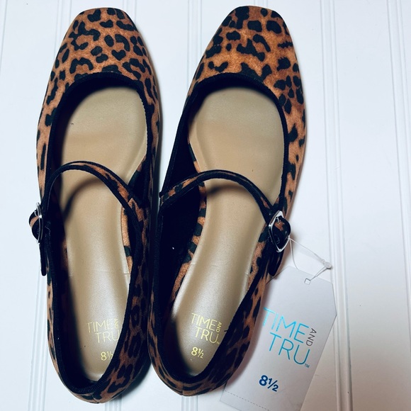 Time and Tru Women’s Size 8.5 Leopard Print Flats NWT - Picture 5 of 10